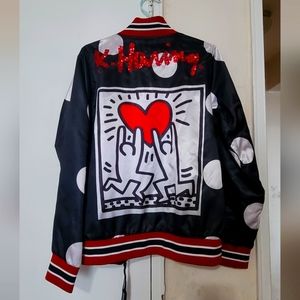kwith haring jacket with sequin